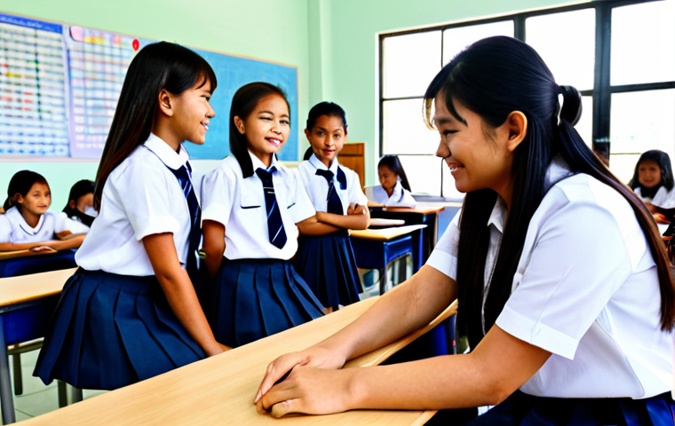 디자인 사고를 활용한 교육 프로그램 개발 - Image Prompt 1: Empathy in a Thai Classroom**